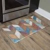 Outlet 🔥 J&V TEXTILES 39" x 20" PVC Rustic Chevron Anti-Fatigue Kitchen Floor Mat - J&V Textiles ⌛