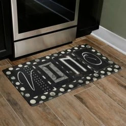 Best Pirce 👏 J&V TEXTILES 36" x 20" PVC Vino Anti-Fatigue Kitchen Floor Mat Black - J&V Textiles 🤩