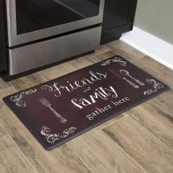 Brand new ๐คฉ J&V TEXTILES 39" x 20" PVC Friends and Family Anti-Fatigue Kitchen Floor Mat Brown - J&V Textiles โญ