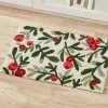 Best deal 🎉 30" x 18" Cotton Holly Berry Kitchen Rug - Threshold™ 👍