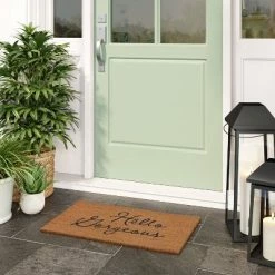 Best reviews of ❤️ 1'6"x2'6" Hello Gorgeous Doormat Dark Blue/Brown - Threshold™ 🧨