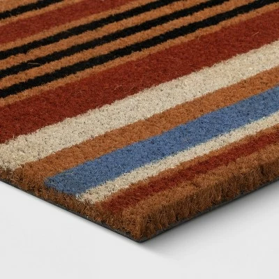 Best deal ⭐ 1'6"x2'6" Hello Striped Doormat - Threshold™ 💯 - Image 2