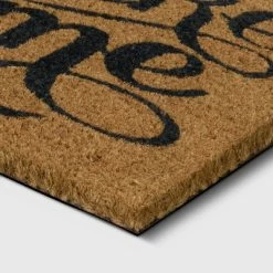 Deals 🛒 1'6"x2'6" Quote Doormat Black - Threshold™ 🛒