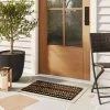 Flash Sale 🥰 1'6" x 2'6" Outdoor Door Mat Black Geo - Threshold™ 🥰