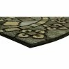 Buy 🎉 1'9"X2'9" Floral Half-circle Doormat Black - Mohawk 🤩