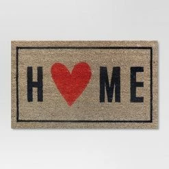 Buy 👏 Home with the Heart Typography Doormat 1'6"x2'6" - Room Essentials™ 👏