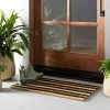 Brand new 👏 Hearth & Hand With Magnolia 18" x 30" Painted Stripes Coir Doormat Black/Tan - Hearth & Hand™ with Magnolia 😉