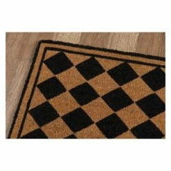 Promo ❤️ 1'6"X2'6" Geometric Woven Door Mat Black - Erin Gates By Momeni 😍