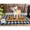Discount ❤️ Farmhouse Living Paw Print Home Pet Buffalo Check Coir Doormat - 18" x 30" - Natural - Elrene Home Fashions 😀