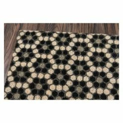 Outlet 🎉 1'6"x2'6" Mosaic Design Woven Door Mat Black - Novogratz By Momeni 😉