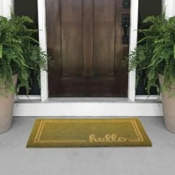 Best reviews of 🔥 mDesign Entryway Doormat with Natural Fibers, Script 👍
