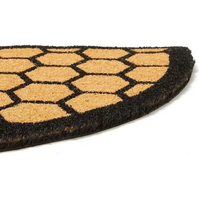 Wholesale π₯° Juvale Honeycomb Pattern Half Round Natural Coir Door Mat 17"x30" - Welcome Front Doormat Non Slip Rug for Home Indoor Outdoor Entrance β - Image 2