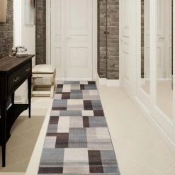 Wholesale 😍 Geometric Modern Patchwork Polypropylene Indoor Area Rug or Runner by Blue Nile Mills 🔔