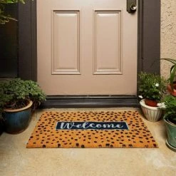 Outlet 👏 Juvale Welcome Coir Door Mat Indoor Outdoor Doormat Nonslip Front Rugs 17"x30" 😍