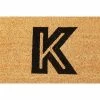 Buy 😀 Juvale Monogrammed Letter K Coir Door Mat Welcome Doormat Indoor Outdoor Nonslip Front Rugs 17"x30" ⭐