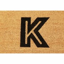 Buy 😀 Juvale Monogrammed Letter K Coir Door Mat Welcome Doormat Indoor Outdoor Nonslip Front Rugs 17"x30" ⭐