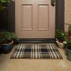 Coupon 👏 Juvale Black Buffalo Plaid Coir Door Mat Welcome Doormat Indoor Outdoor Nonslip Front Rugs 17"x30" 😍