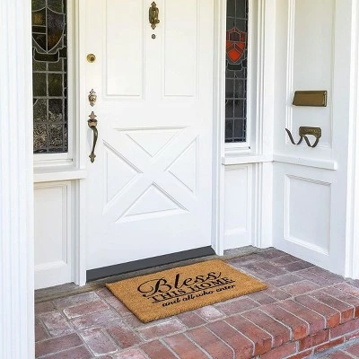 Best Sale π€© Juvale Blessed Welcome Home Front Door Mat, Natural Coir Rug for Entrance, 1'4"x2'4" βοΈ