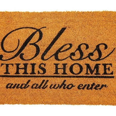 Best Sale π€© Juvale Blessed Welcome Home Front Door Mat, Natural Coir Rug for Entrance, 1'4"x2'4" βοΈ - Image 6