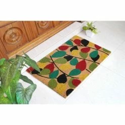 Budget 😀 Raj 1'6" x 2'6" Tufted Colorful Vine Coir Doormat 😉
