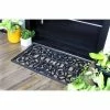 Hot Sale 😀 Raj 1'6" x 2'6" Molded Scroll Welcome Rubber Doormat Black ❤️