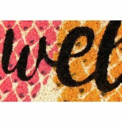 Budget 🤩 Evergreenful Pineapples Shaped Indoor Outdoor Natural Coir Doormat 1'4"x2'4" Multicolored 🎉