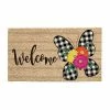 Top 10 😉 Evergreen Buffalo Check Butterfly Indoor Outdoor Natural Coir Doormat 1'4"x2'4" Black 🤩