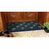 Best reviews of 👍 Raj 1'6" x 2'6" Tufted Palm Tree Graphic Coir Doormat Blue 🌟