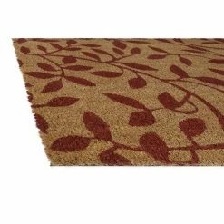 Hot Sale 🔔 Kate Aurora Rustic Leaves Coir Bristled Outdoor All Season Welcome Mat - 18"x30" 😍