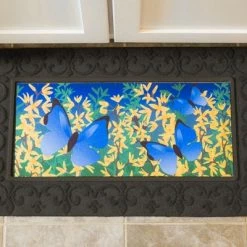 Best deal ✔️ Evergreen Black Embossed Fleur de Lis Sassafras Floor Mat Indoor Outdoor Rubber Tray 18"x30" Fits Sassafras Inserts 10"x22" Black 💯