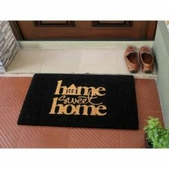 Top 10 ⌛ Raj 1'6" x 2'6" Tufted Home Sweet Home House Coir Doormat Black 👍