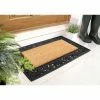 Deals 🎉 Raj 1'6" x 2'6" Molded Holly Trellis Rubber Coir Doormat Natural/Black 😍