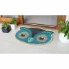 Top 10 👏 Raj 1' x 2' Tufted Owl Coir Doormat Blue 🥰