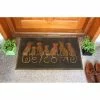 Hot Sale 🌟 Raj 1'6" x 2'6" Molded 🐕 Dog Welcome Rubber Doormat Black/Gold 😉