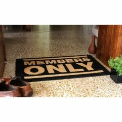 Cheapest 🤩 Raj 1'6" x 2'6" Tufted Members Only Coir Doormat Natural/Black 👏