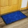 Discount 🛒 Sunnydaze Decor Sunnydaze Indoor/Outdoor Rubber and Polypropylene Nonslip Entrance Kitchen Mat Rug with Beveled Border - 18" x 30" - Blue Leaf 😀