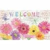 Buy ⭐ Evergreen Gerbera Daisy Welcome Embossed Indoor Outdoor Doormat 1'6"x2'6" Pink 🥰