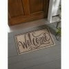 Wholesale 🤩 Evergreen Welcome Script Indoor Outdoor Embossed Mat 1'6"x2'6" Brown ⌛