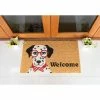 Brand new ✨ Raj 1'6" x 2'6" Tufted Dalmatian Welcome Doormat Natural 😉