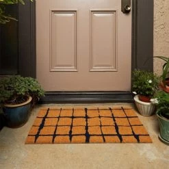 Discount 🥰 Juvale Boho Themed Decor Coir Door Mat Welcome Doormat Indoor Outdoor Nonslip Front Rugs 17"x30" 🥰