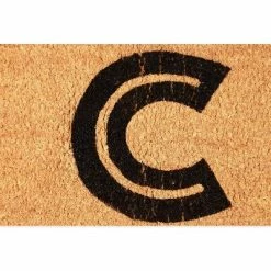 Promo ❤️ Juvale Monogrammed Door Mat with Letter C Nonslip Coir Welcome Mat (17 x 30 Inches) 👏