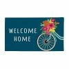 Best reviews of 🥰 Evergreen Bicycle with Basket Indoor Outdoor Natural Coir Doormat 1'4"x2'4" Blue ❤️