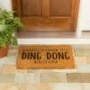 Brand new 👍 Evergreen Doorbell Broken Yell "Ding-Dong Really Loud Indoor Outdoor Doormat 1'4"x2'4" Brown 😉