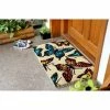 Deals 🎉 Raj 1'6" x 2'6" Handloom Woven/Printed Butterfly Coir Doormat 😀