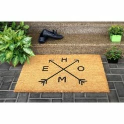 Discount 💯 Raj 2' x 3' Tufted Home Arrows Coir Doormat Natural/Black 🤩