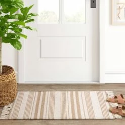 Top 10 👍 2'x3' Pet Tapestry with Fringes Woven Indoor/Outdoor Rug Khaki/Ivory - Threshold™ 😀