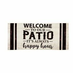Best Pirce 😀 Evergreen Welcome to Our Patio Sassafras Indoor Outdoor Switch Doormat 10"x1'10" Brown 🧨