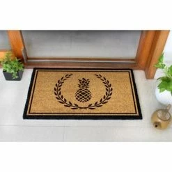 Promo 🔥 Raj Tufted Pineapple Doormat Black 😉