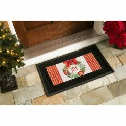 Buy 🎁 Evergreen Black Scroll Sassafras Floor Mat Indoor Outdoor Rubber Tray 18"x30" Fits Sassafras Inserts 10"x22" black 🤩