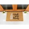 Deals 🔥 Raj Tufted Wash Your Hands Doormat White/Black/Natural 🔔